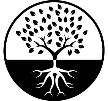 Nature wall sticker rooted tree design - TenStickers