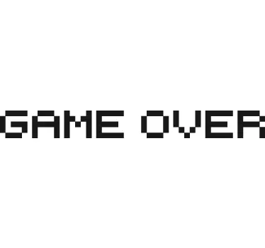 Game Over Laptop Sticker - TenStickers