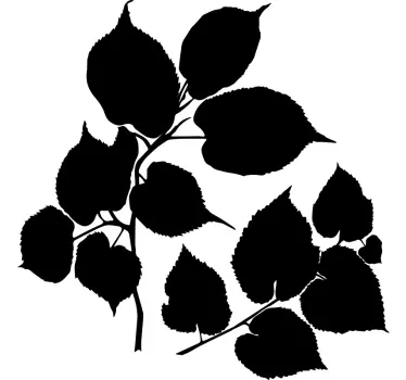 Leafy botanical motif plant sticker - TenStickers