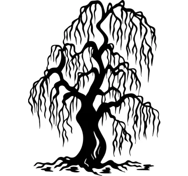 Plant sticker willow tree silhouette - TenStickers