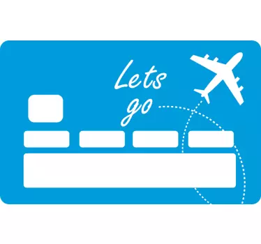 Let's go travel bank card sticker - TenStickers