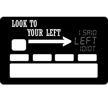 look at your left credit card decal - TenStickers