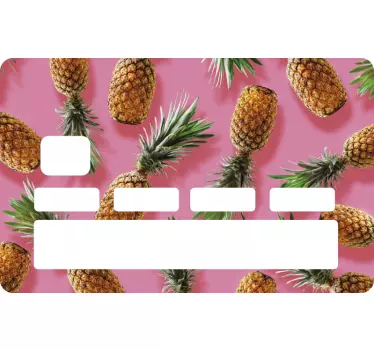 Pineapple pattern bank card sticker - TenStickers