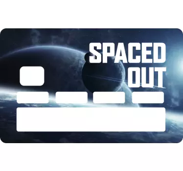 Credit card sticker spaced out design - TenStickers