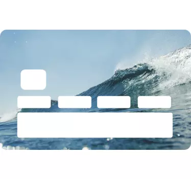Ocean wave bank card sticker - TenStickers