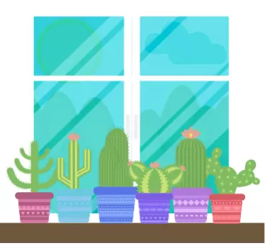 Garden Window Wall Mural - TenStickers