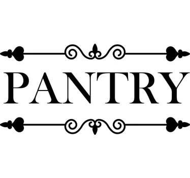 Pantry sign text sticker for doors - TenStickers