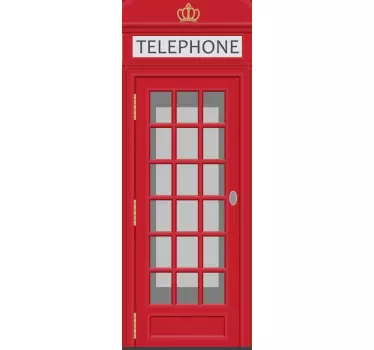 Telephone box glass door sticker - TenStickers