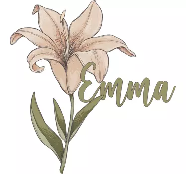 Elegant Lily Flower wall sticker - TenStickers