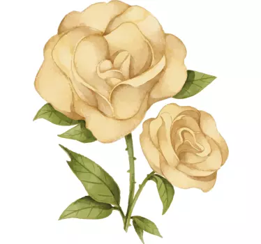 Elegant rose composition wall sticker - TenStickers