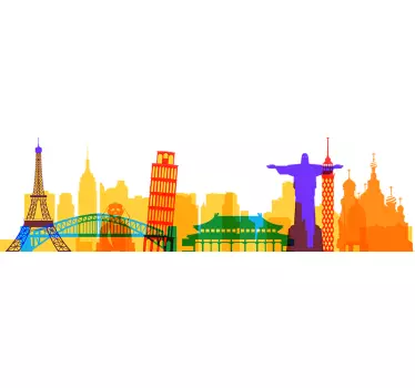 Location sticker of famous city landmark - TenStickers