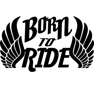 Born to ride motorbike sticker - TenStickers
