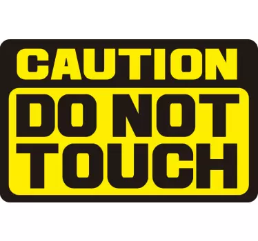 Caution do not touch Motorbike sticker - TenStickers