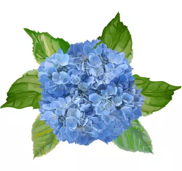 Blue flowers flower wall decal - TenStickers