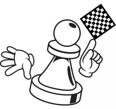 Chess Piece Gesture video game sticker - TenStickers