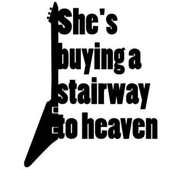 Stairway to Heaven lyric wall sticker - TenStickers