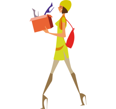 Glamorous Lady Shopper Sticker - TenStickers