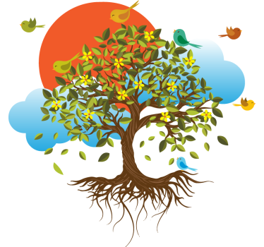 Nature wall sticker avian life on a tree - TenStickers