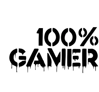 100% gamer graffiti gaming wall sticker - TenStickers