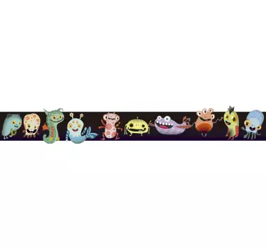 Monster border decal - TenStickers