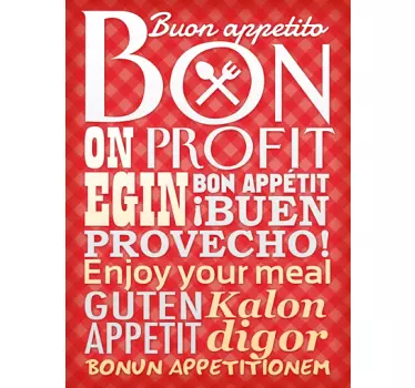 Bon Appetit Wall Sticker - TenStickers