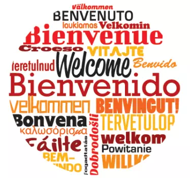 Welcome Different Languages Wall Sticker - TenStickers