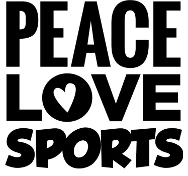 Quote wall sticker peace love sports - TenStickers