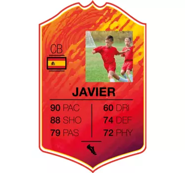 Customizable headliners card player football wall sticker - TenStickers