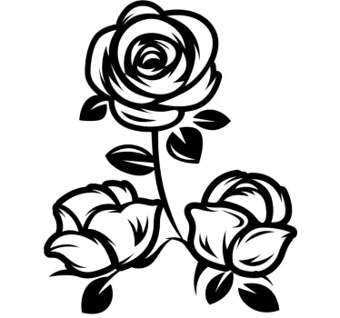 Stylish Floral Arrangement flower wall sticker - TenStickers