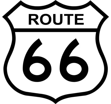 Route 66 car decal - TenStickers