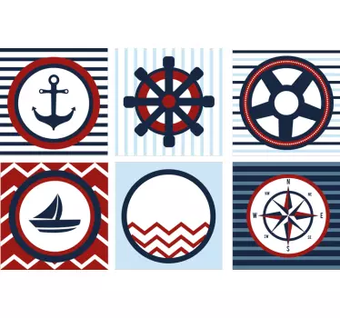 Sailors elements tile transfer decal - TenStickers