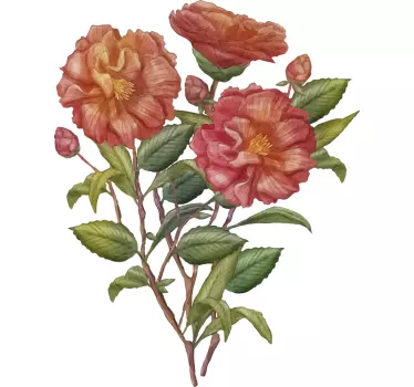 Colorful flower bouquet flower wall sticker - TenStickers