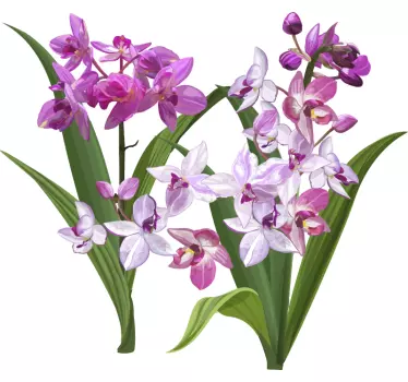 Orchid Floral Arrangement flower wall sticker - TenStickers
