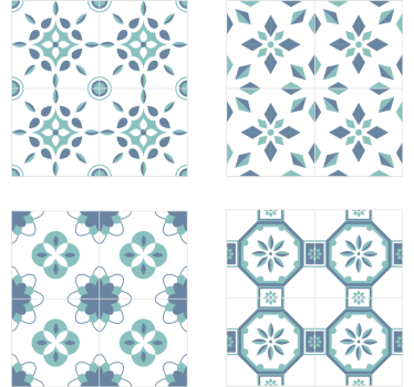 Water colours tile sticker - TenStickers