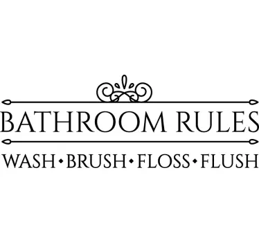 Bathroom rules Bathroom Wall sticker - TenStickers