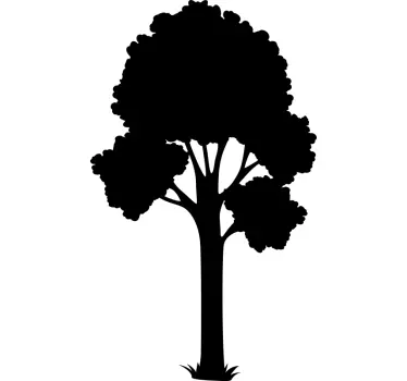 Tree wall sticker artistic tree outline - TenStickers