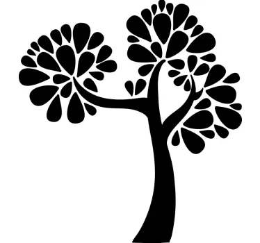 Nature wall sticker stylized tree design - TenStickers