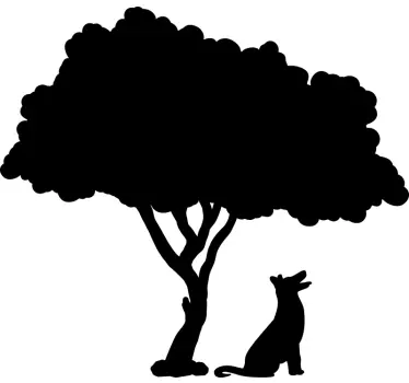 Nature wall sticker woodland creatures with tree - TenStickers