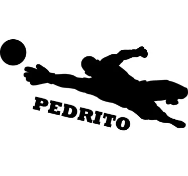 Goalkeeper personalised football sticker for wall - TenStickers