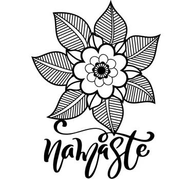 Namaste Flower Design wall sticker - TenStickers