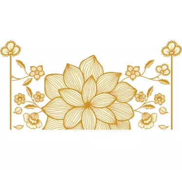 Flower wall sticker floral inspiration crafting - TenStickers