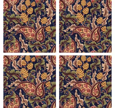 Realistic Paisley Illustration kitchen tile sticker - TenStickers