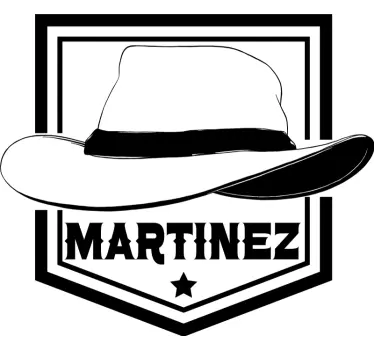 Quote wall sticker custom name hat design - TenStickers