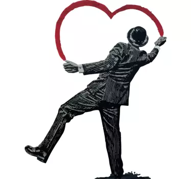 Banksy graffiti living room wall sticker - TenStickers