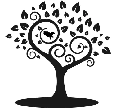 Stylized Tree Design nature wall sticker - TenStickers