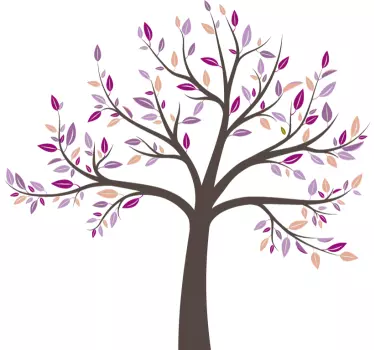 Abstract spring tree wall sticker - TenStickers