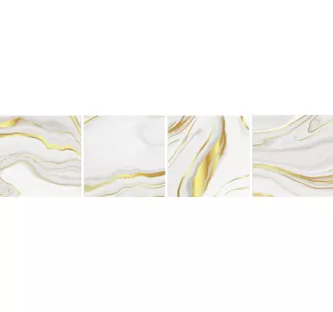Champagne rose gold glitters on a marble tile transfer - TenStickers