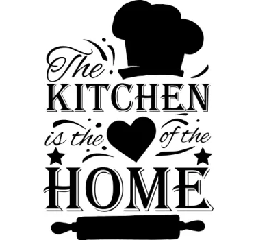 Monocolour hear of the home kitchen wall sticker - TenStickers