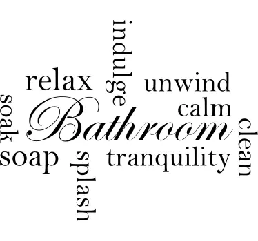 Relaxing concepts bathroom wall sticker - TenStickers