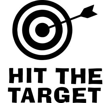 Hit the target toilet text sticker - TenStickers